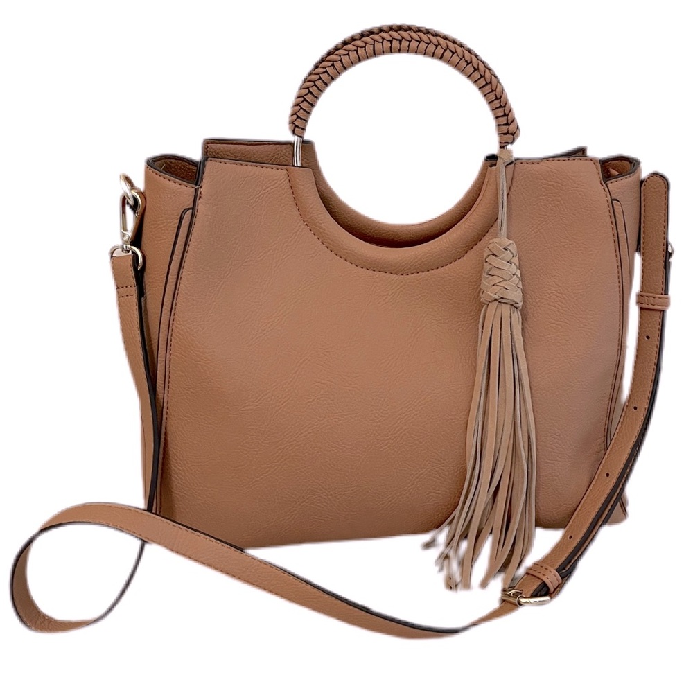 Sole Society NWOT Camel Colored Satchel with Shoulder Strap